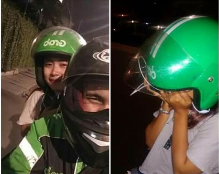 Penumpangnya lagi galau tingkat dewa driver ojek online ini menghiburnya dengan cara unik
