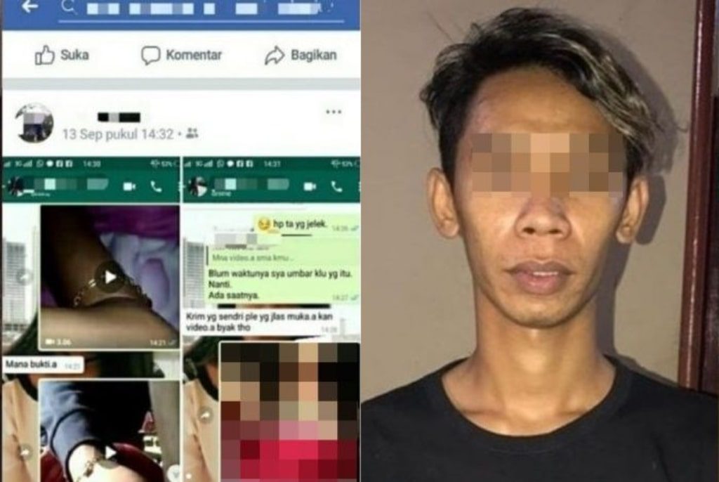 Seorang oknum driver ojek online ditangkap polisi gara gara sebar video bugil mantan pacarnya di Facebook