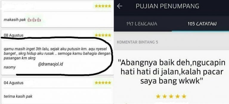 7 komentar pujian penumpang ojek online ini bikin drivernya baper klepek klepek
