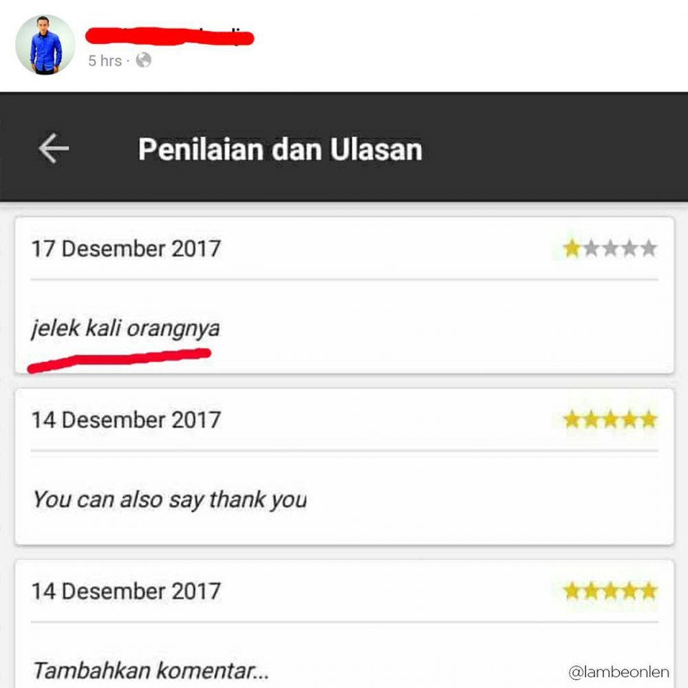 Alasan pelanggan ojek online ngasih bintang satu ini bikin ngakak sambil tepuk jidat