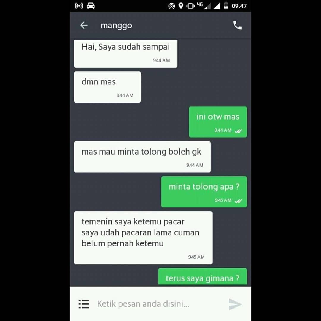 10 Chat Percakapan Gokil Antara Driver Ojek Online Dengan Penumpangnya Ini Kocak Abis Hageuy Com