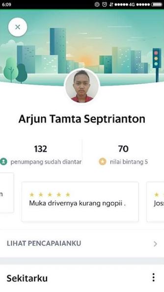 Komentar penumpang driver ojek online kasih bintang lima ini lucunya sampe bikin sakit perut