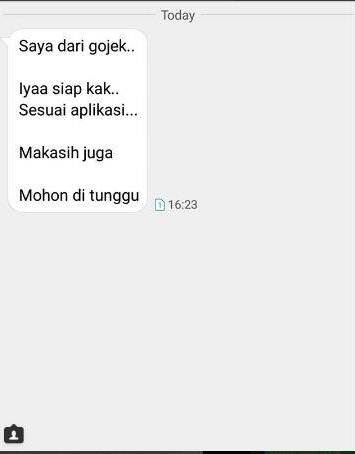 chat lawak driver ojek online dan penumpangnya yang bikin ngakak parah