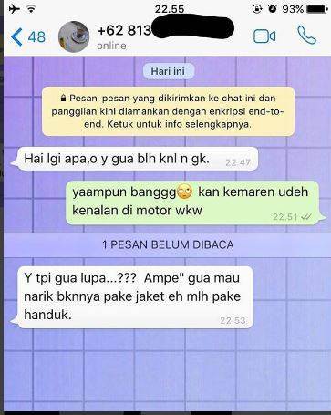 chat lawak driver ojek online dan penumpangnya yang bikin ngakak parah