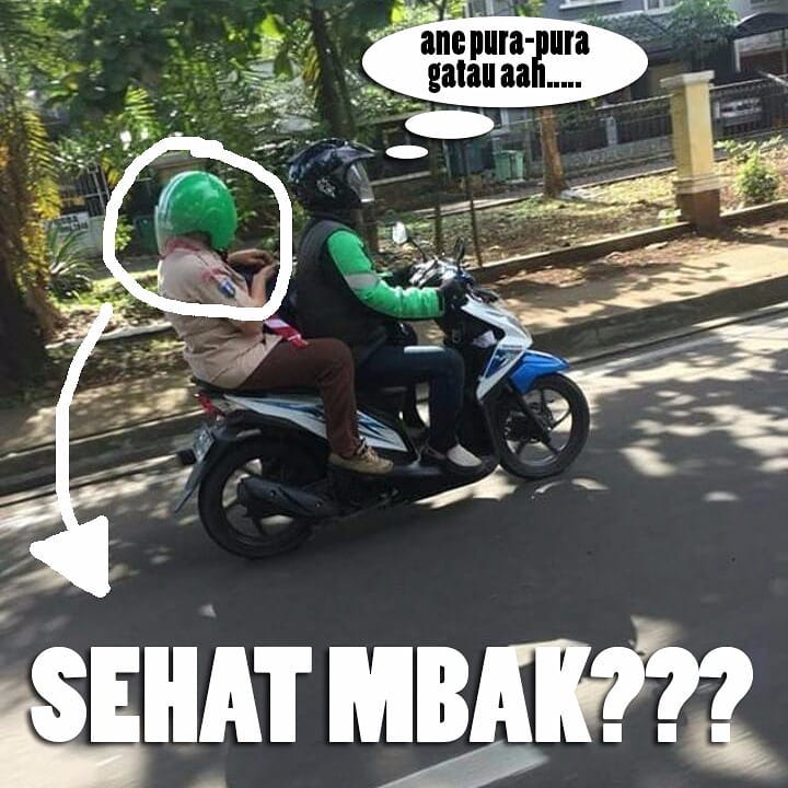 Momen kocak driver ojek online antar penumpangnya ini bikin ketawa ngakak