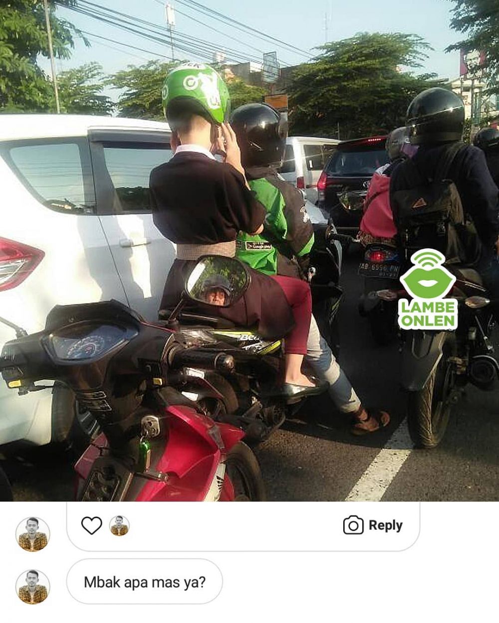 Momen kocak driver ojek online antar penumpangnya ini bikin ketawa ngakak