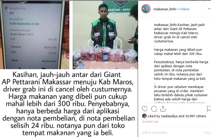 Pelanggan ini tega cancel orderan ojek online saat driver sudah tiba di depan rumah