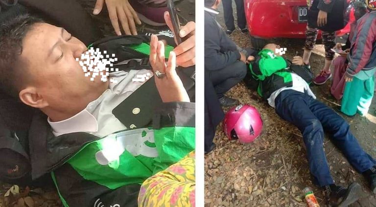 Jadi korban tabrak lari driver ojek online ditemukan tergeletak dipinggir jalan dengan mulut mengeluarkan darah
