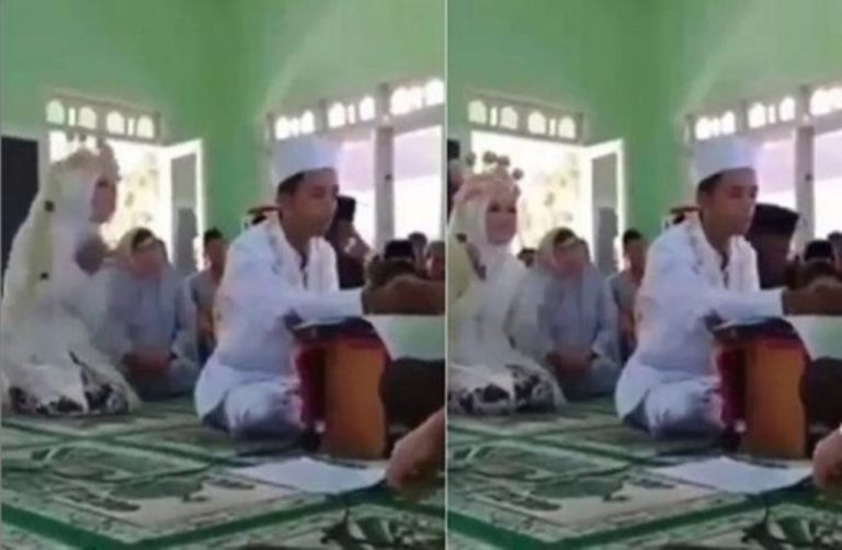 Video viral Proses Ijab qabul dinyatakan sah ekspresi pengantin wanita ini sukses kocok perut netizen