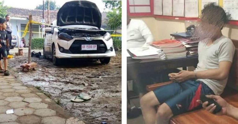 Akibat iri melihat tetangganya lebaran dengan mobil baru pria ini nekat bakar mobil yang baru satu minggu dibeli
