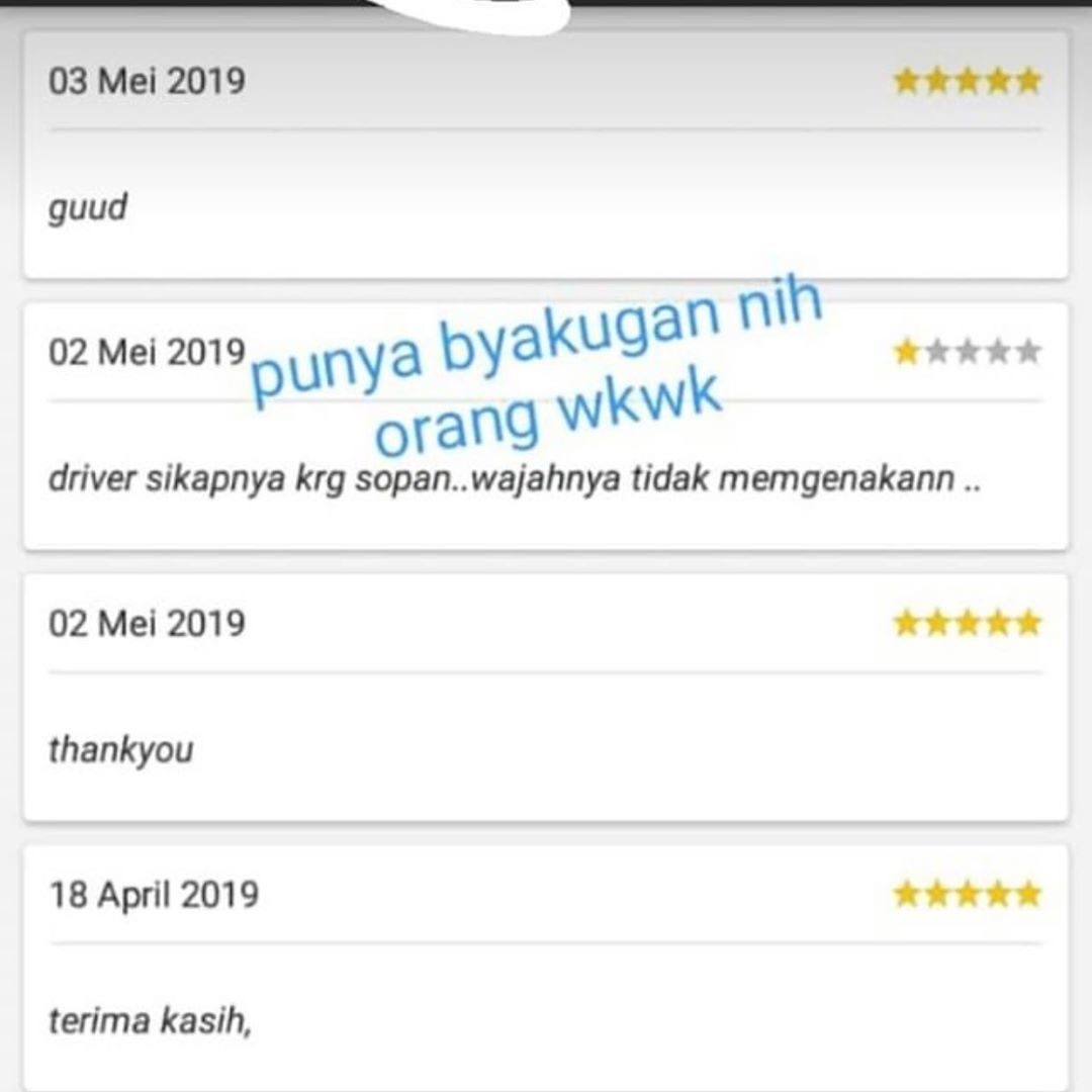 Kumpulan review lucu penumpang ojol