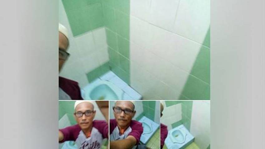 Gokil, terjebak di toilet mesjid pria ini minta tolong melalui Facebook