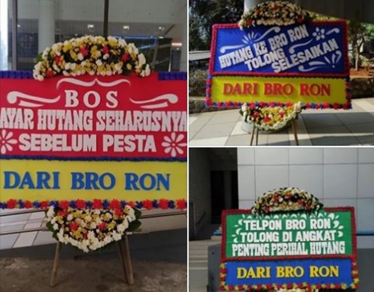 Cara menagih hutang zaman now kirim karangan bunga saat pesta pernikahan
