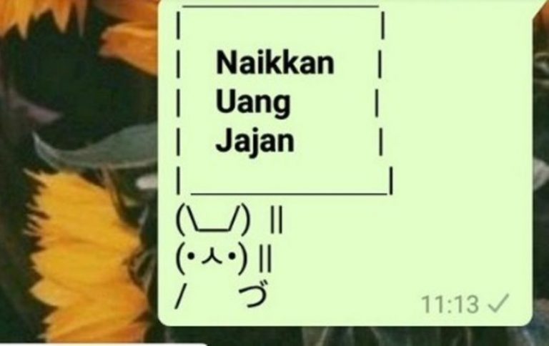 Ditengah gencarnya demo mahasiswa pengguna sosmed ini justru demo naikkan uang di WhatsApp jajan