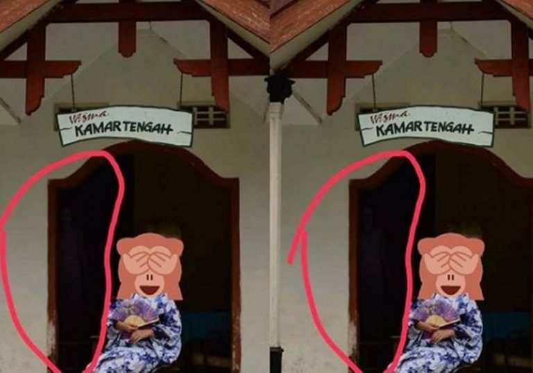 Tengah menghadiri reuni zaman dulu cewek ini di kejutkan dengan penampakan di wisma yang ada dalam fotonya