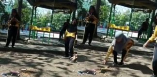 Para siswi main taplak gunung pakai gaco beginian, auto dihujat netizen