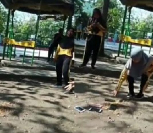 Para siswi main taplak gunung pakai gaco beginian, auto dihujat netizen