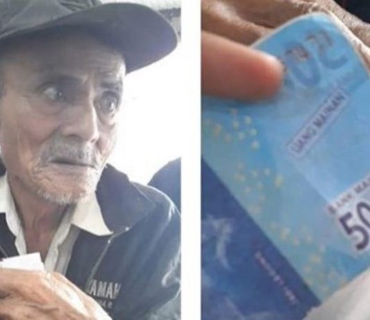 Penglihatannya rabun, kakek ini tak sadar beli obat pakai uang mainan dari pembeli dagangannya