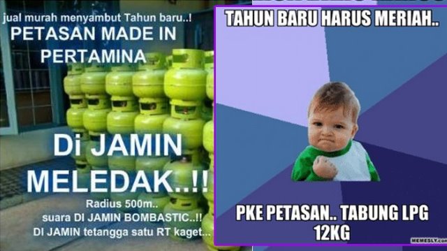 Gambar tahun baru pakai LPG