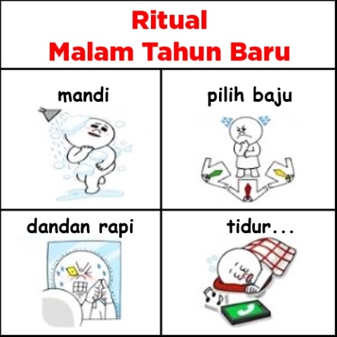 Meme tahun baru tidur