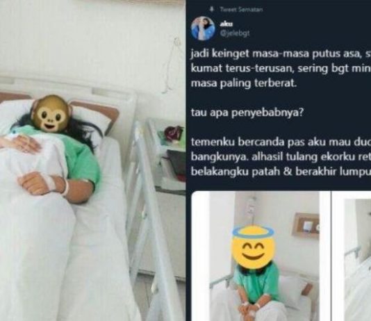 Sempat jatuh dari kursi yang ditarik teman, kisah gadis ini viral di Twitter