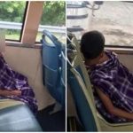 Tampak duduk seorang diri, potret bocah laki-laki naik bus usai sunat ini bikin netizen terenyuh