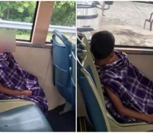 Tampak duduk seorang diri, potret bocah laki-laki naik bus usai sunat ini bikin netizen terenyuh