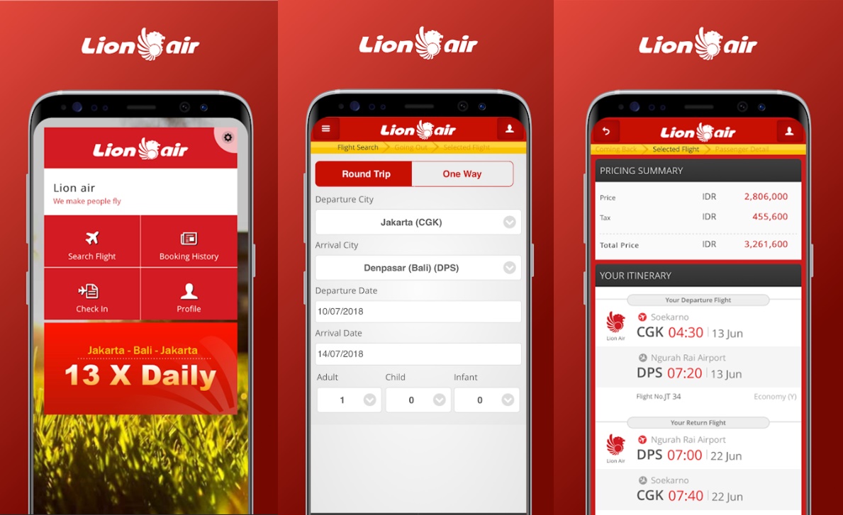 Lion air - aplikasi booking tiket