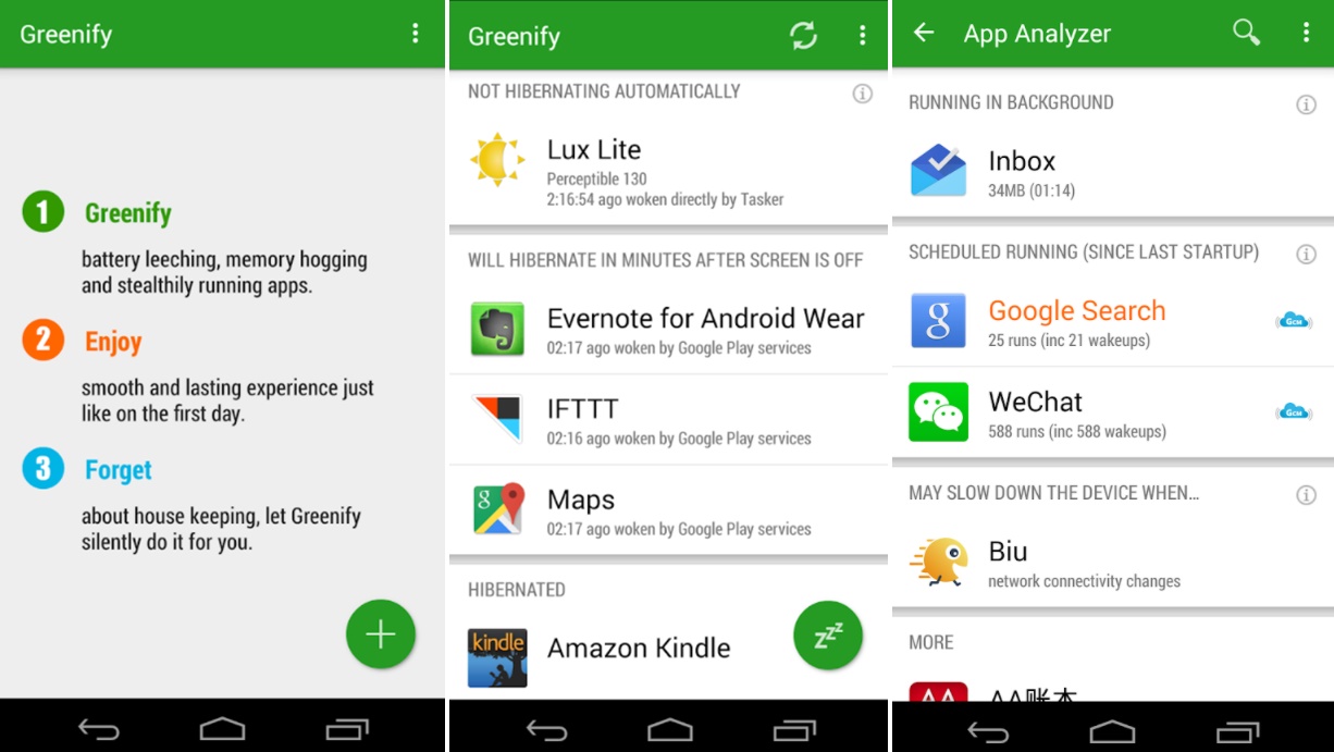 Greenify - Apk penghemat baterai