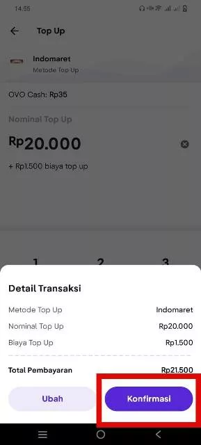 Konfirmasi Top Up