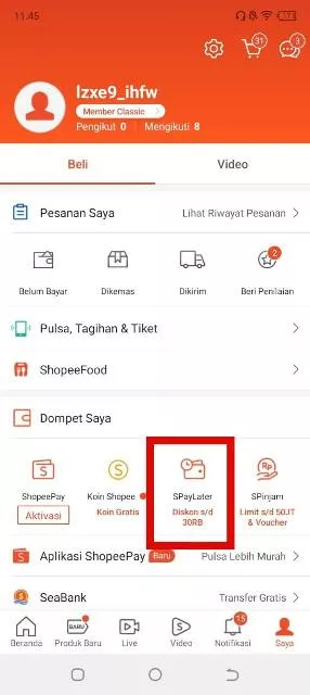 Pilih Shopee PayLater