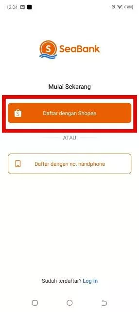 Daftar dengan Shopee