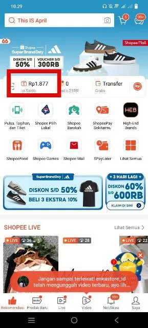 Pilih ShopeePay